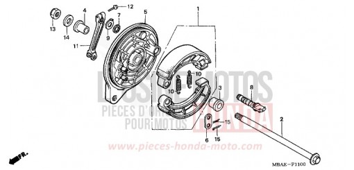 REAR BRAKE PANEL VT750C2Y de 2000